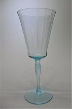 Morgantown Heirloom Blue Aquamarine Optic Water Goblet Set of Four